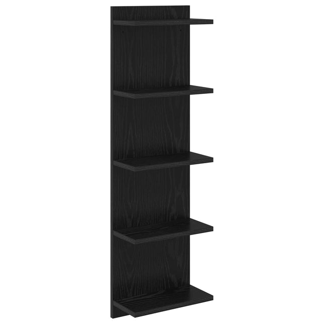 Væghylde Sort eg 30 x 15 x 100 cm Konstrueret træ