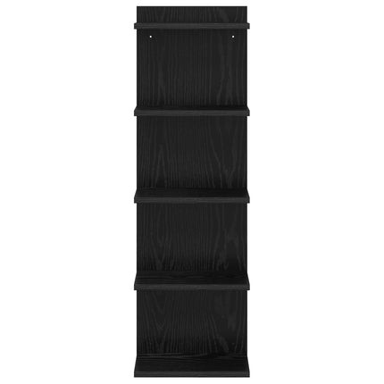 Væghylde 2 stk. Sort eg 30 x 15 x 100 cm Konstrueret træ
