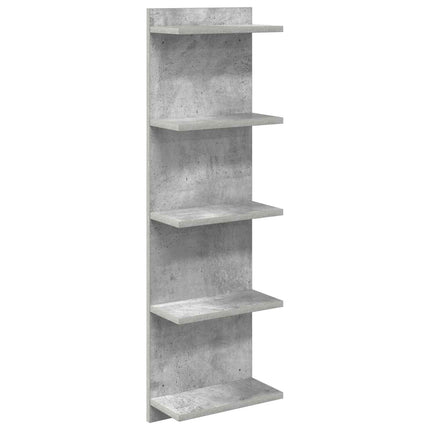 Væghylde Betongrå 30 x 15 x 100 cm Konstrueret træ