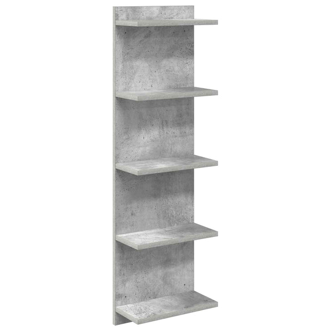 Væghylde Betongrå 30 x 15 x 100 cm Konstrueret træ