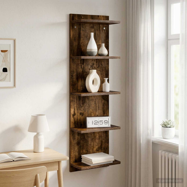 Væghylde Røget eg 30 x 15 x 100 cm Konstrueret træ