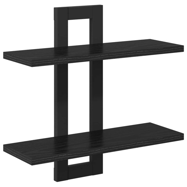 Svævehylder Sort eg 40 x 15 x 40 cm Konstrueret træ