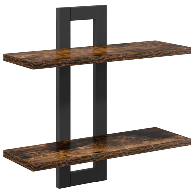 Svævehylder Røget eg 40 x 15 x 40 cm Konstrueret træ