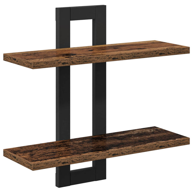 Svævehylder Gammelt træ 40 x 15 x 40 cm Konstrueret træ