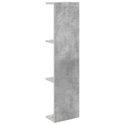 Væghylde 2 stk. Betongrå 22 x 15 x 100 cm Konstrueret træ