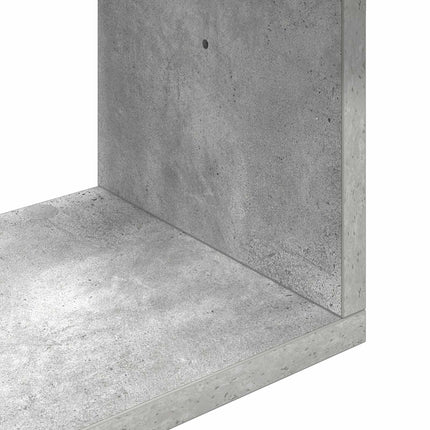 Væghylde Betongrå 130 x 10 x 50 cm Konstrueret træ