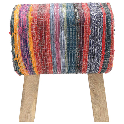 bænk 40 x 30 x 45 cm Ægte Læder Flerfarvet