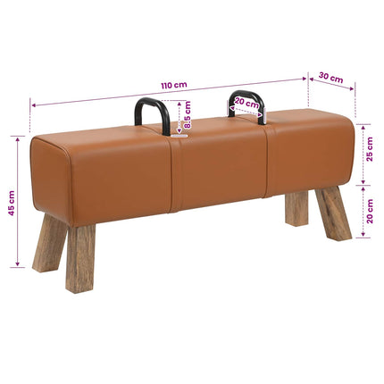 bænk Brun 110 x 30 x 45 cm Ægte Læder