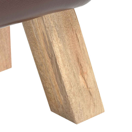 bænk Mørk Brun 110 x 30 x 45 cm Ægte Læder