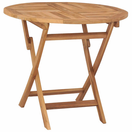 Sammenklappeligt havebord Naturfarvet Ø 90 x 75 cm