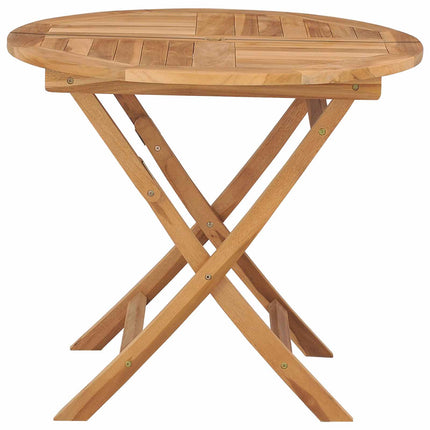 Sammenklappeligt havebord Naturfarvet Ø 90 x 75 cm