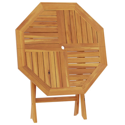 Sammenklappeligt havebord Naturfarvet 90 x 90 x 75 cm