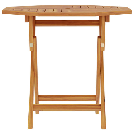 Sammenklappeligt havebord Naturfarvet 90 x 90 x 75 cm