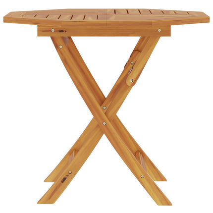 Sammenklappeligt havebord Naturfarvet 90 x 90 x 75 cm