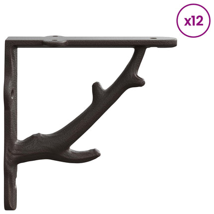Væghyldebeslag 12 stk. Antik Brun 10 x 10 x 3 cm Stål