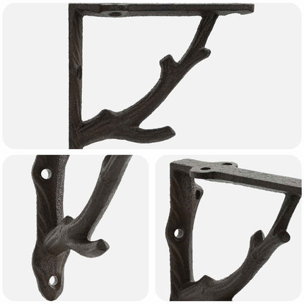 Væghyldebeslag 2 stk. Antik Brun 21,5 x 21,5 x 3,5 cm Stål