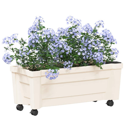 Calypso plante med hjul Hvid 79 x 35 x 33 cm PP