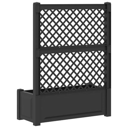 Stor blomsterkasse med espalier Antracit 99,5 x 43 x 133,5 cm