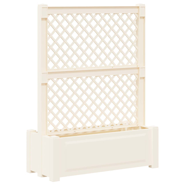 Stor krukke med trellis Hvid 99,5 x 43 x 133,5 PP