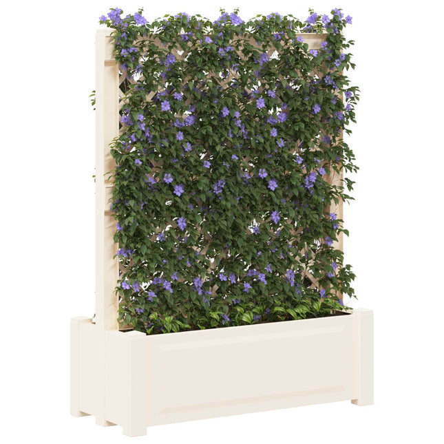 Stor krukke med trellis Hvid 99,5 x 43 x 133,5 PP