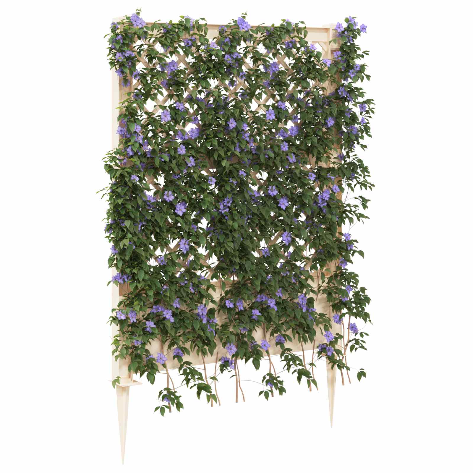 Trellis med Spids Hvid 99 x 6 x 165 cm PP