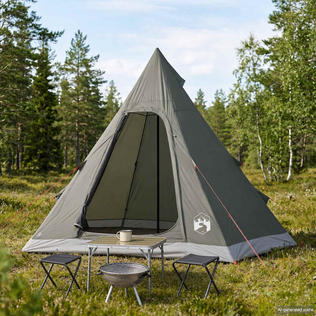 Tipi Tent Water-Resistant 3-personers Army Grøn