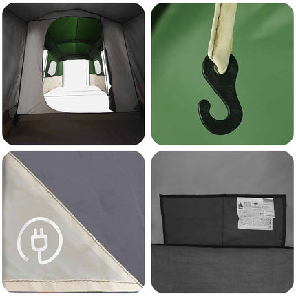 3 personer 3-personers Grøn 185T Polyester med PU Coating