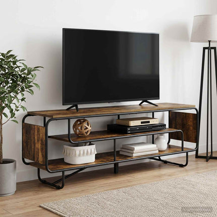 TV-bord 180 x 36 x 45 cm Røget eg Konstrueret træ
