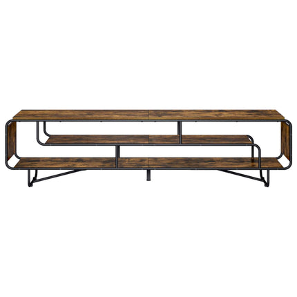 TV-bord 180 x 36 x 45 cm Røget eg Konstrueret træ