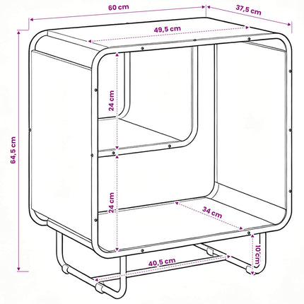 Skænk Gammelt træ 60 x 37,5 x 64,5 cm Konstrueret træ