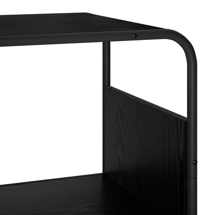 Highboard Sort eg 80 x 37,5 x 144 cm Konstrueret træ