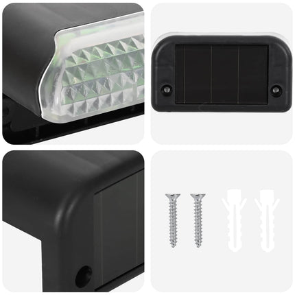 Udendørs sollys med jordspyd 8 pcs Varm hvid 4,5 cm ABS og PS
