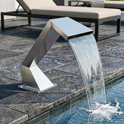 Pool Vandfald Rustfrit stål 63,5 x 29 x 51 cm Sølv