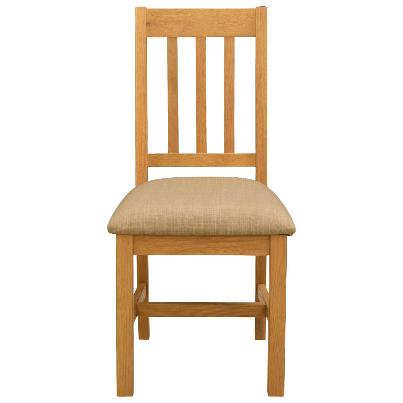 Spisestuestol VENLO 2 pcs Massivt Eg Træ Beige 45 x 53 x 92 cm