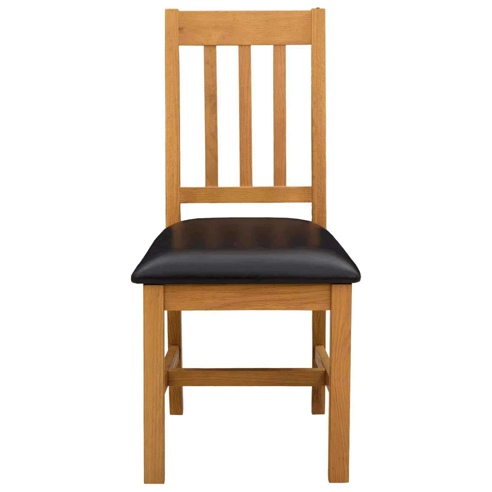 Spisestuestol VENLO 2 pcs Massivt Eg Træ Sort 45 x 53 x 92 cm