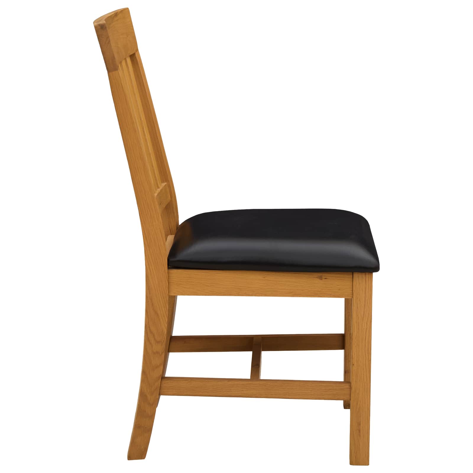 Spisestuestol VENLO 2 pcs Massivt Eg Træ Sort 45 x 53 x 92 cm
