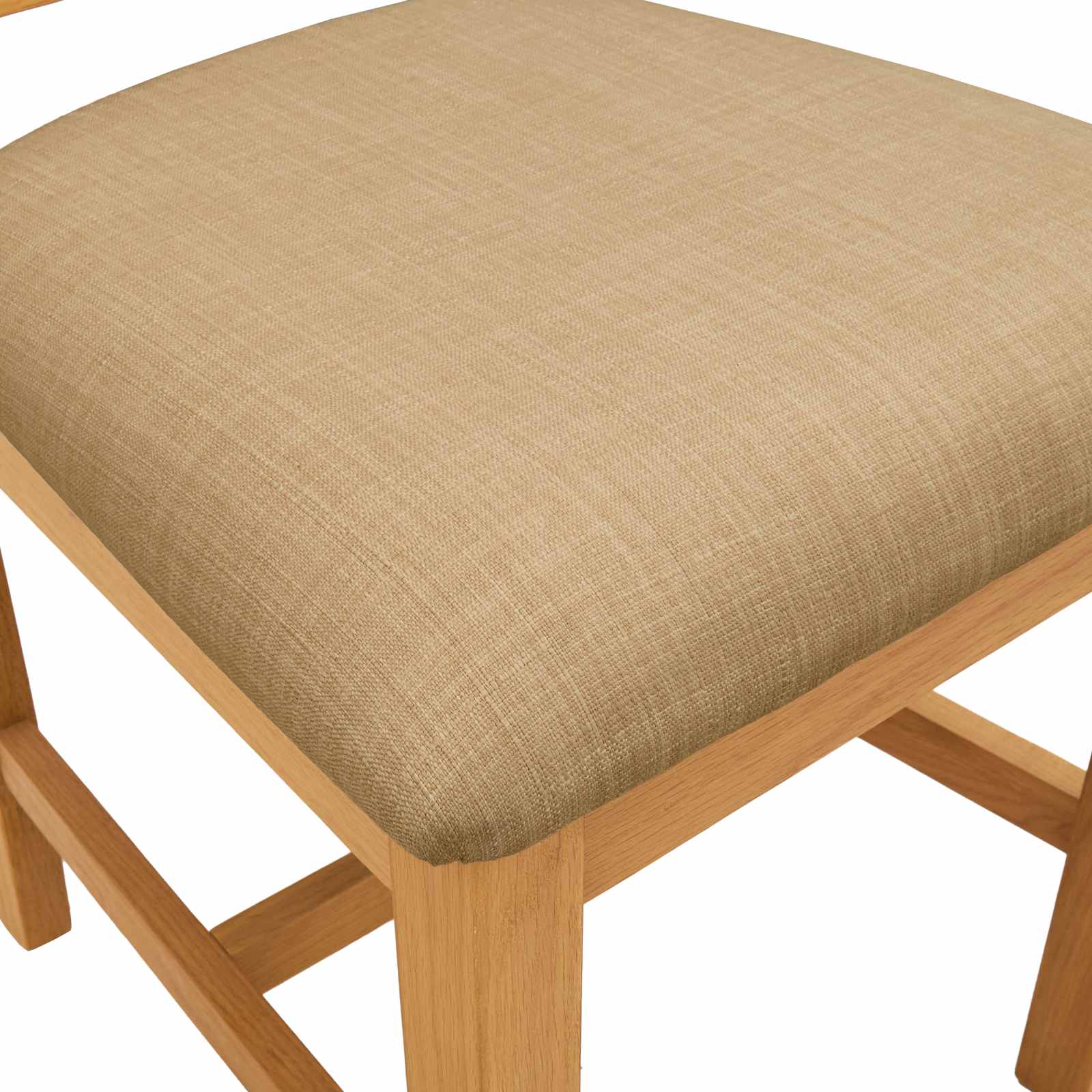 Spisestuestol 2 pcs Massivt Eg Træ Beige 45 x 59 x 92 cm