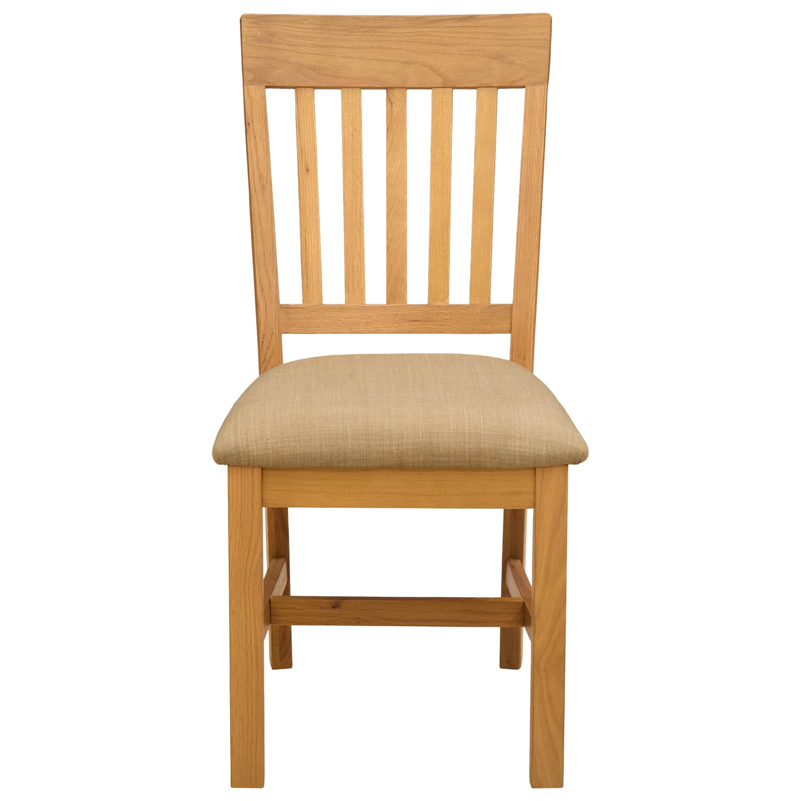 Spisestuestol 2 pcs Massivt Eg Træ Beige 45 x 59 x 92 cm