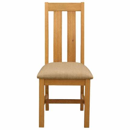 Spisestuestol 2 stk. Massivt Eg Træ Beige 45 x 54 x 100 cm