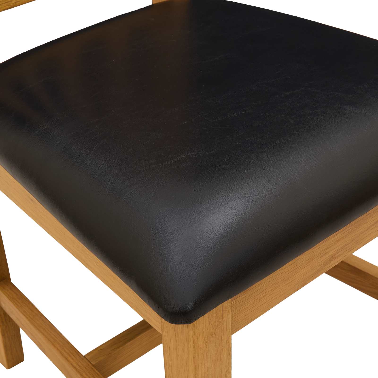 Spisestuestol 2 pcs Massivt Eg Træ Sort 45 x 54 x 100 cm