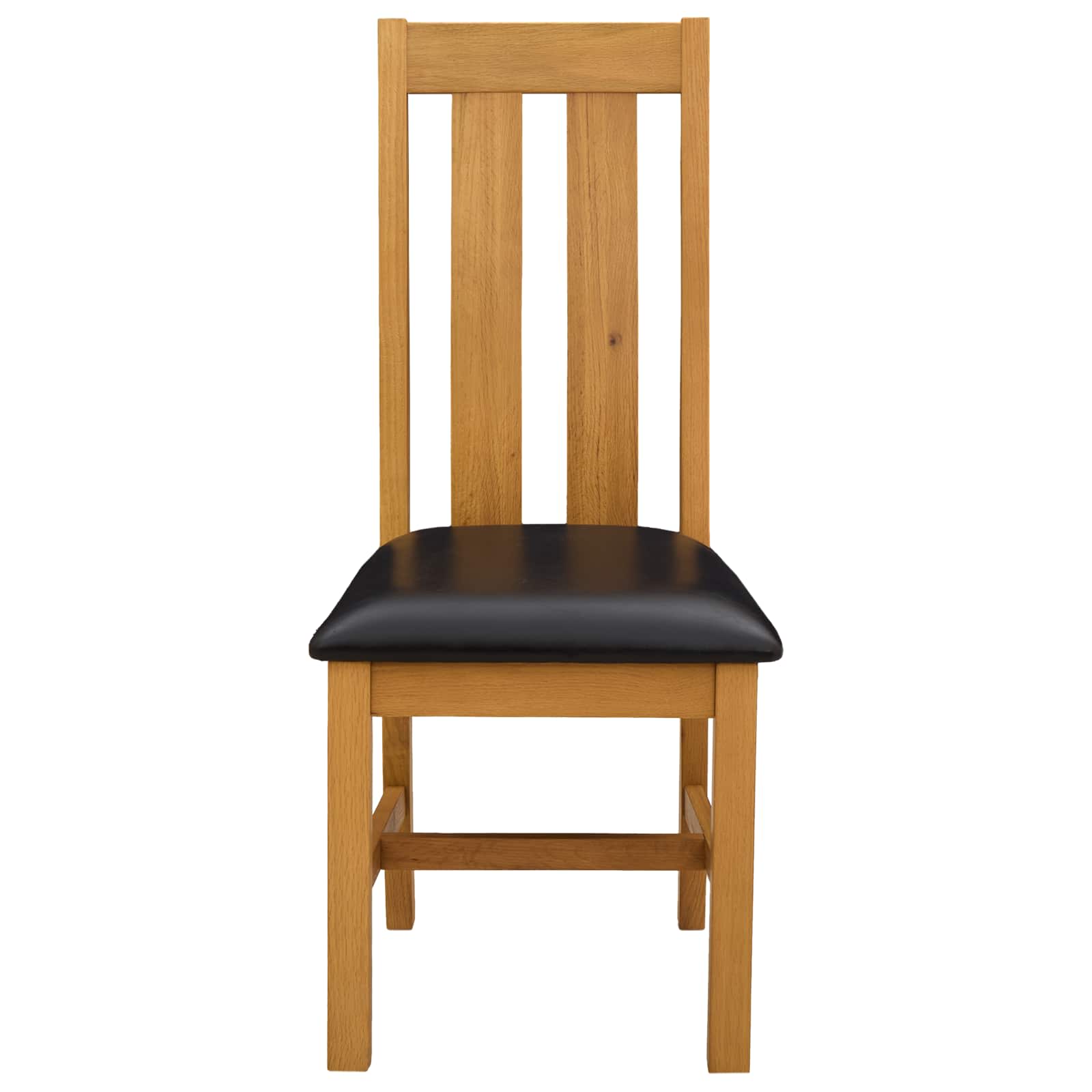 Spisestuestol 2 pcs Massivt Eg Træ Sort 45 x 54 x 100 cm