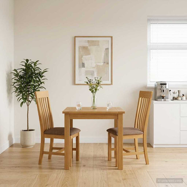 Spisestuestol 2 pcs Massivt Eg Træ Grå 45 x 59,5 x 100 cm