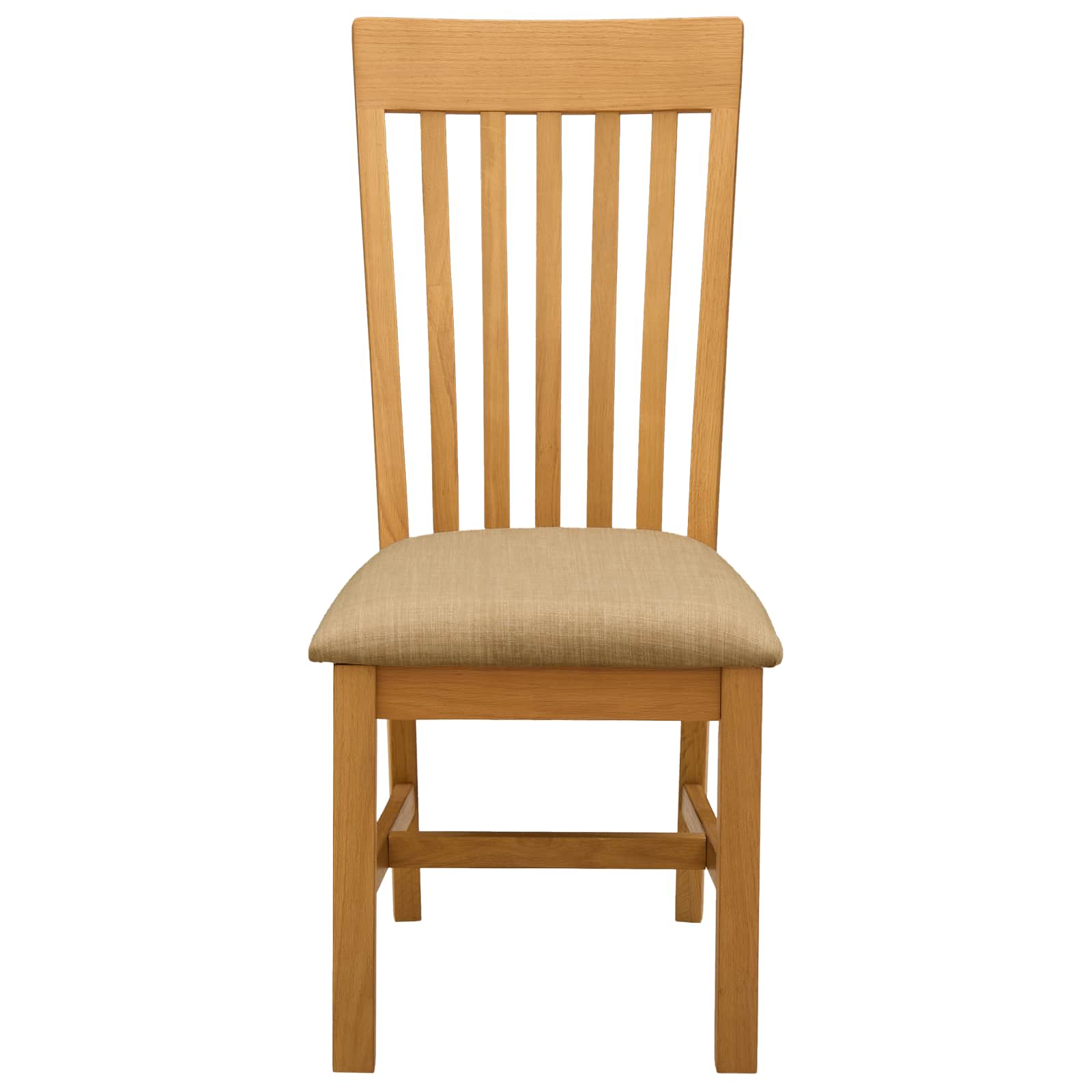 Spisestuestol 2 pcs Massivt Eg Træ Beige 45 x 59,5 x 100 cm