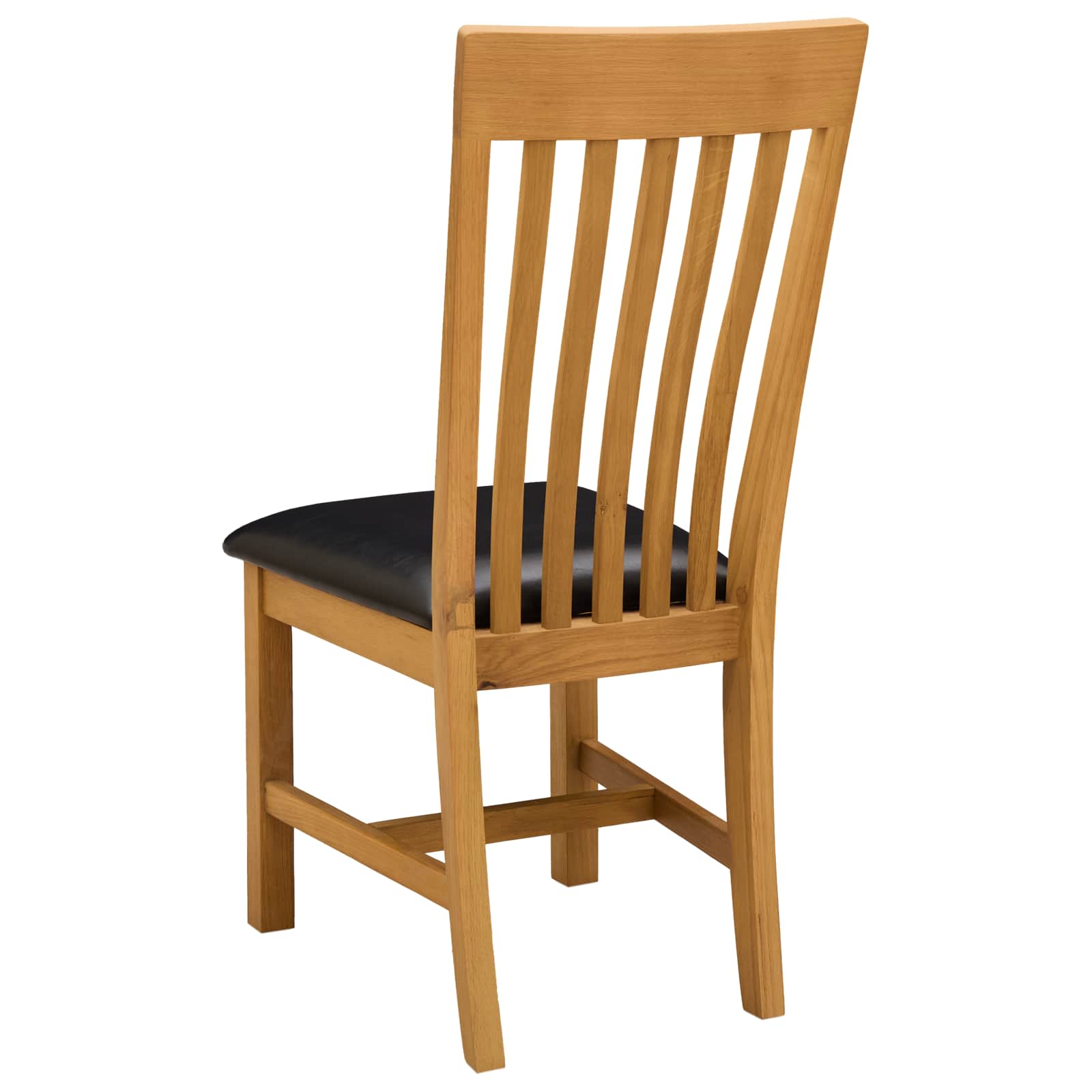 Spisestuestol 2 pcs Massivt Eg Træ Sort 45 x 59,5 x 100 cm