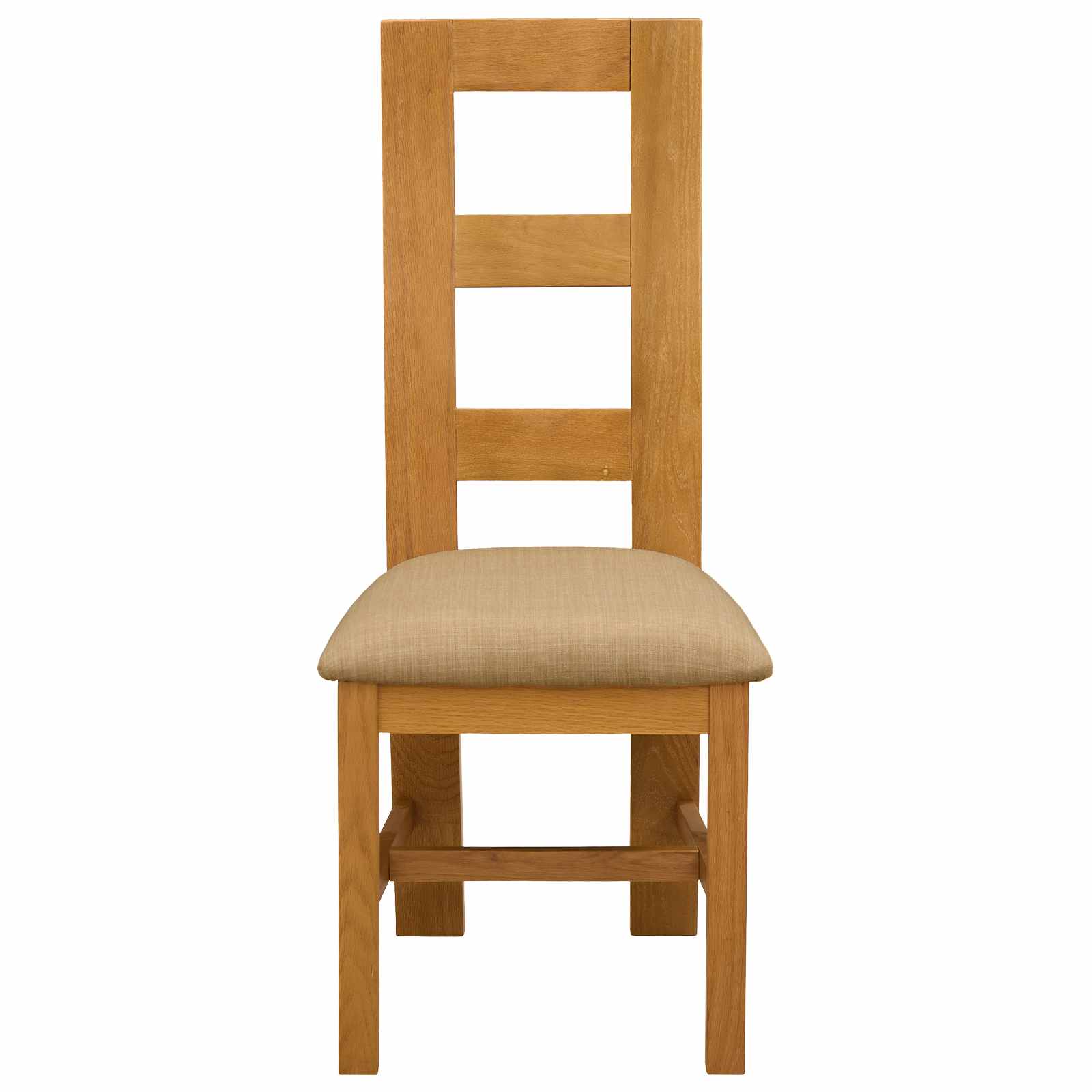 Spisestuestol 2 pcs Massivt Eg Træ Beige 45 x 51 x 105 cm