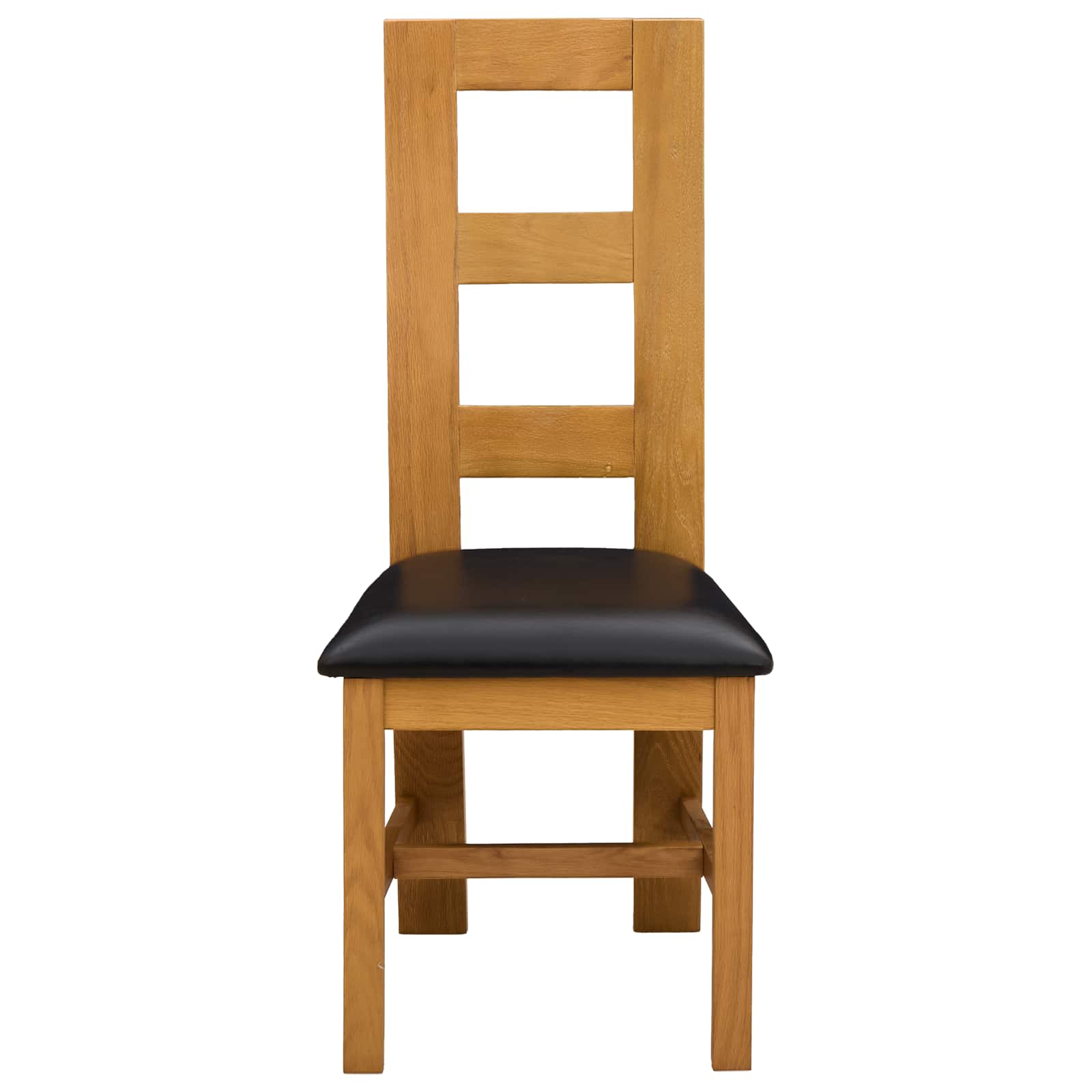 Spisestuestol 2 pcs Massivt Eg Træ Sort 45 x 51 x 105 cm