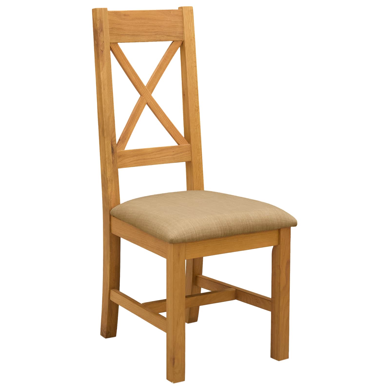 Spisestuestol 2 pcs Massivt Eg Træ Beige 45 x 54 x 105 cm