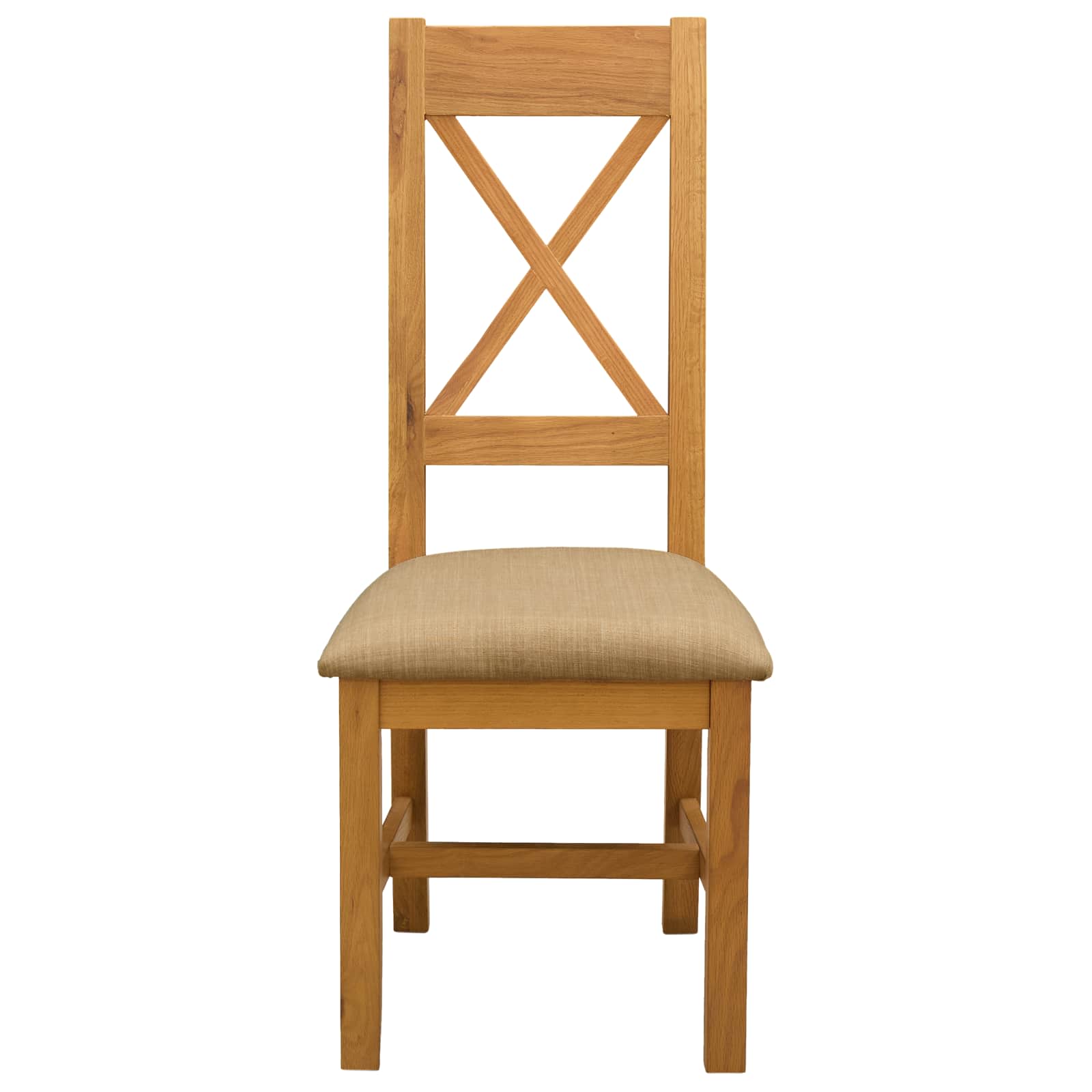 Spisestuestol 2 pcs Massivt Eg Træ Beige 45 x 54 x 105 cm