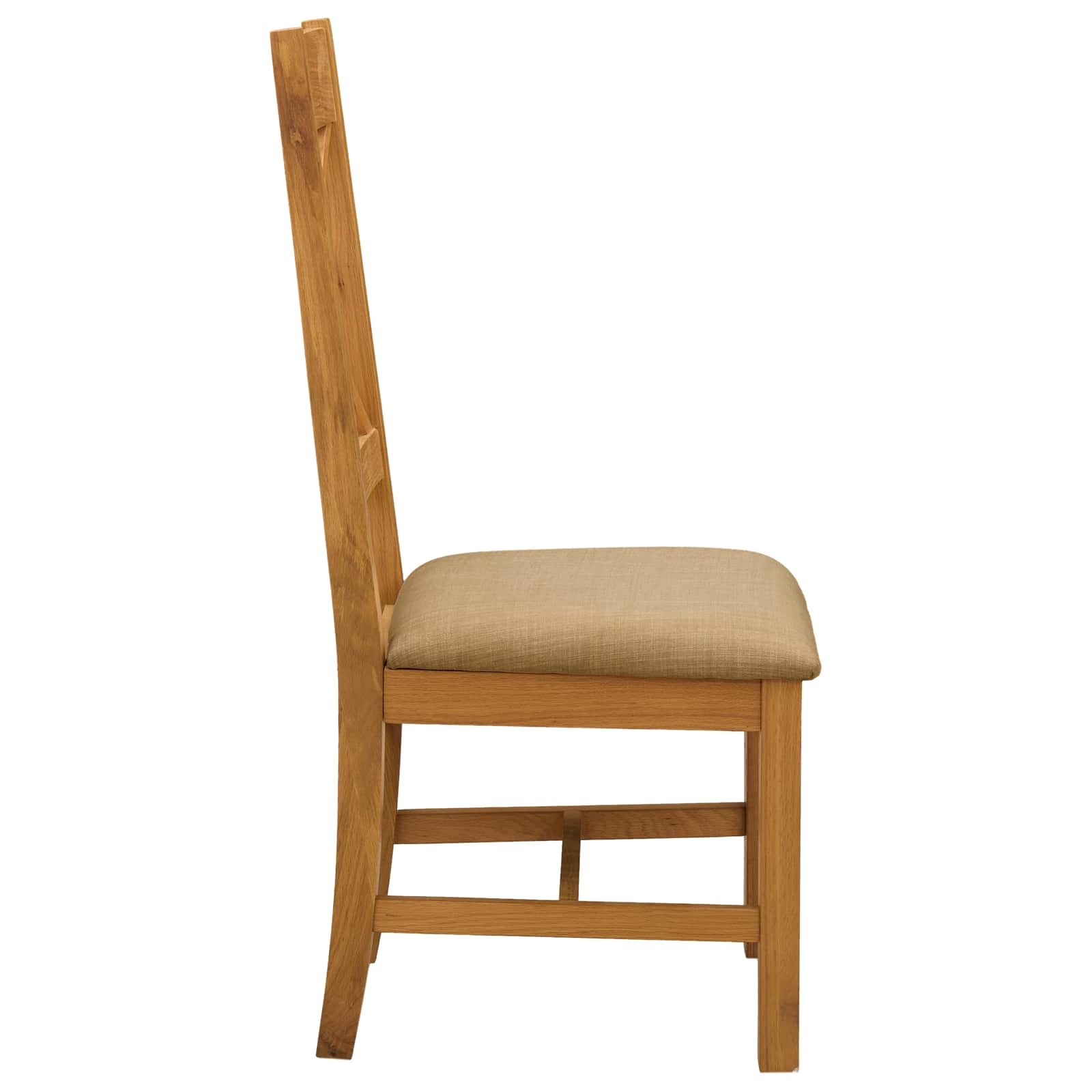 Spisestuestol 2 pcs Massivt Eg Træ Beige 45 x 54 x 105 cm