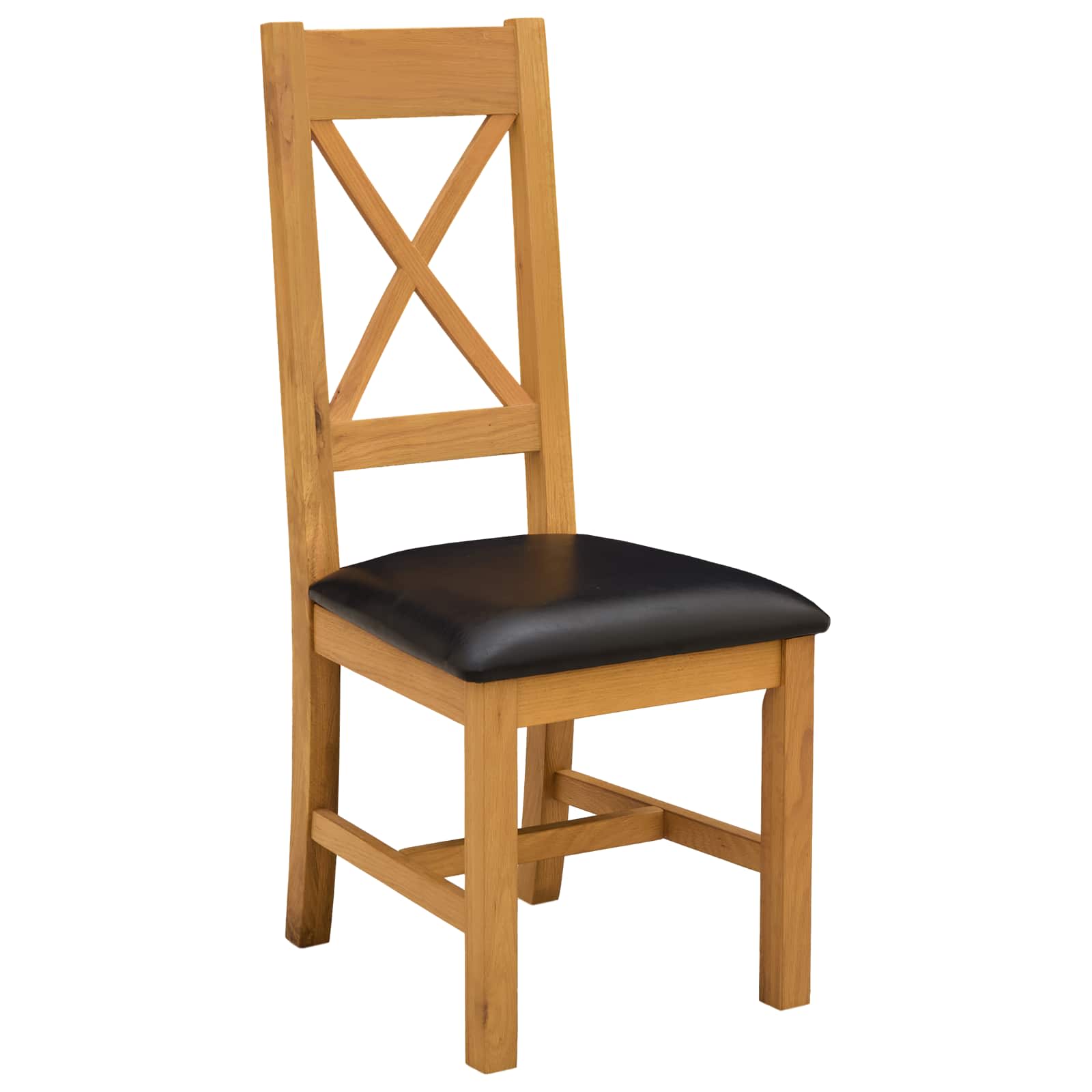 Spisestuestol 2 pcs Massivt Eg Træ Sort 45 x 54 x 105 cm